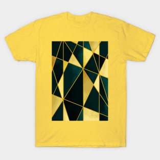Abstract Gold and Green T-Shirt